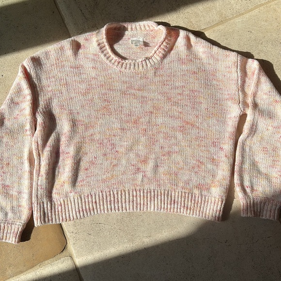 Sundown by Splendid 🔥 Crew Neck Oversized Cropped Sweater Sz XS - Picture 2 of 8